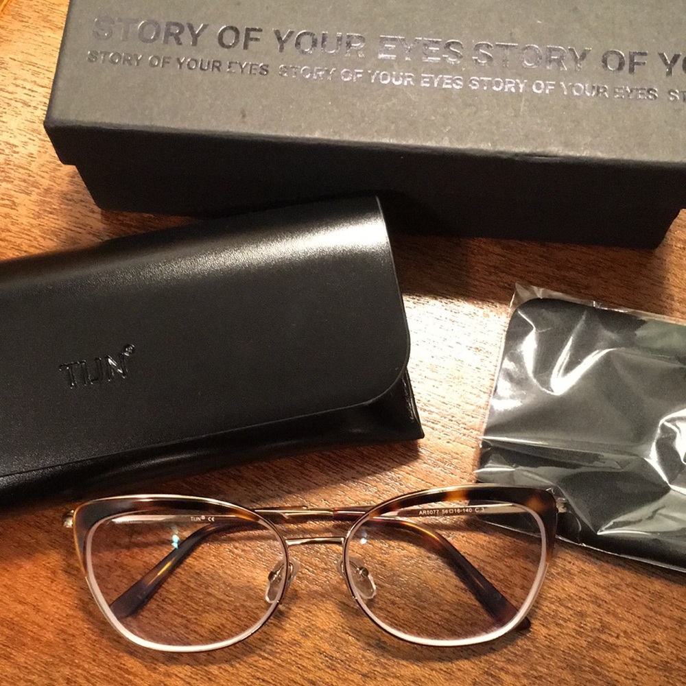 TIJN eyeglasses tortoise shell horn rimmed hipster glasses